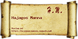 Hajagos Manna névjegykártya